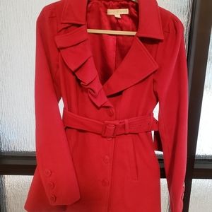 New York and Company Red Pearl Coat